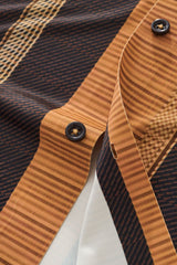 El Baron Seamless Plaid Stripe Men's Shirt - Caramel