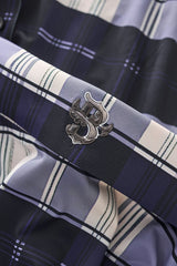 El Baron Seamless Classic Plaid Men's Shirt - Navy