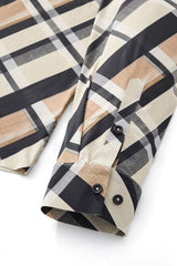 El Baron Seamless Bold Plaid Men's Shirt - Khaki