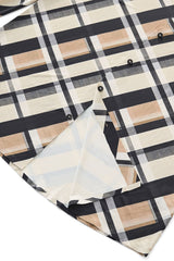 El Baron Seamless Bold Plaid Men's Shirt - Khaki