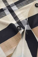 El Baron Seamless Bold Plaid Men's Shirt - Khaki