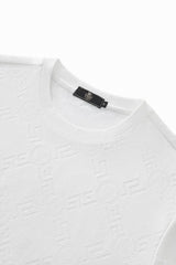 Embossed Monogram Tee – El Baron WHITE