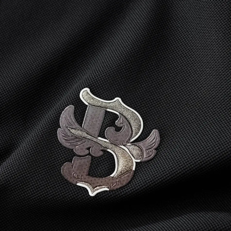 El Baron Contrast Trim Men's Performance Polo - Black