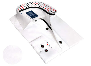 Men's Fitted Shirt Button Down Formal European Made | F58