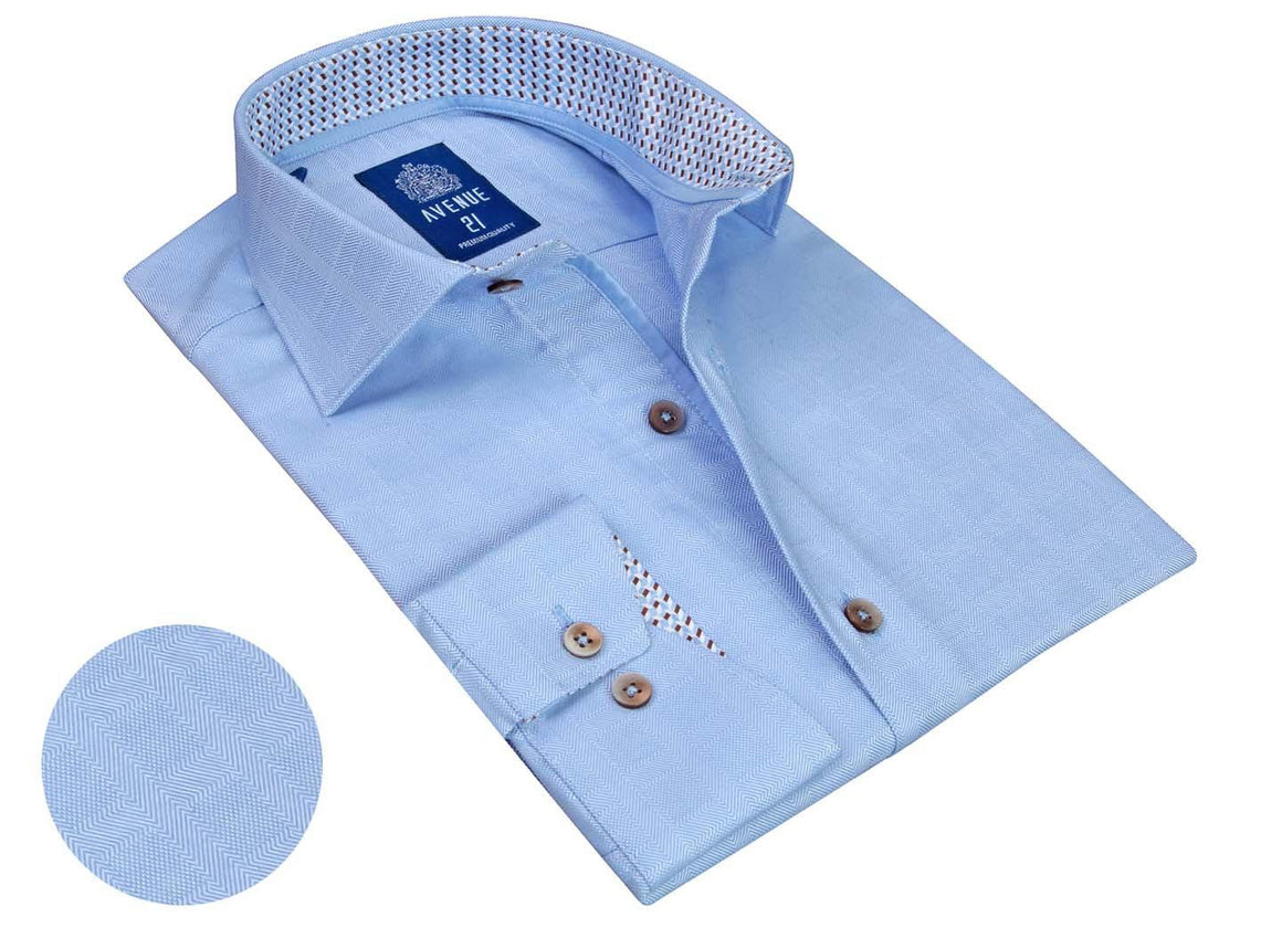 Men's Formal Fitted Shirt Button Down European Made | F59