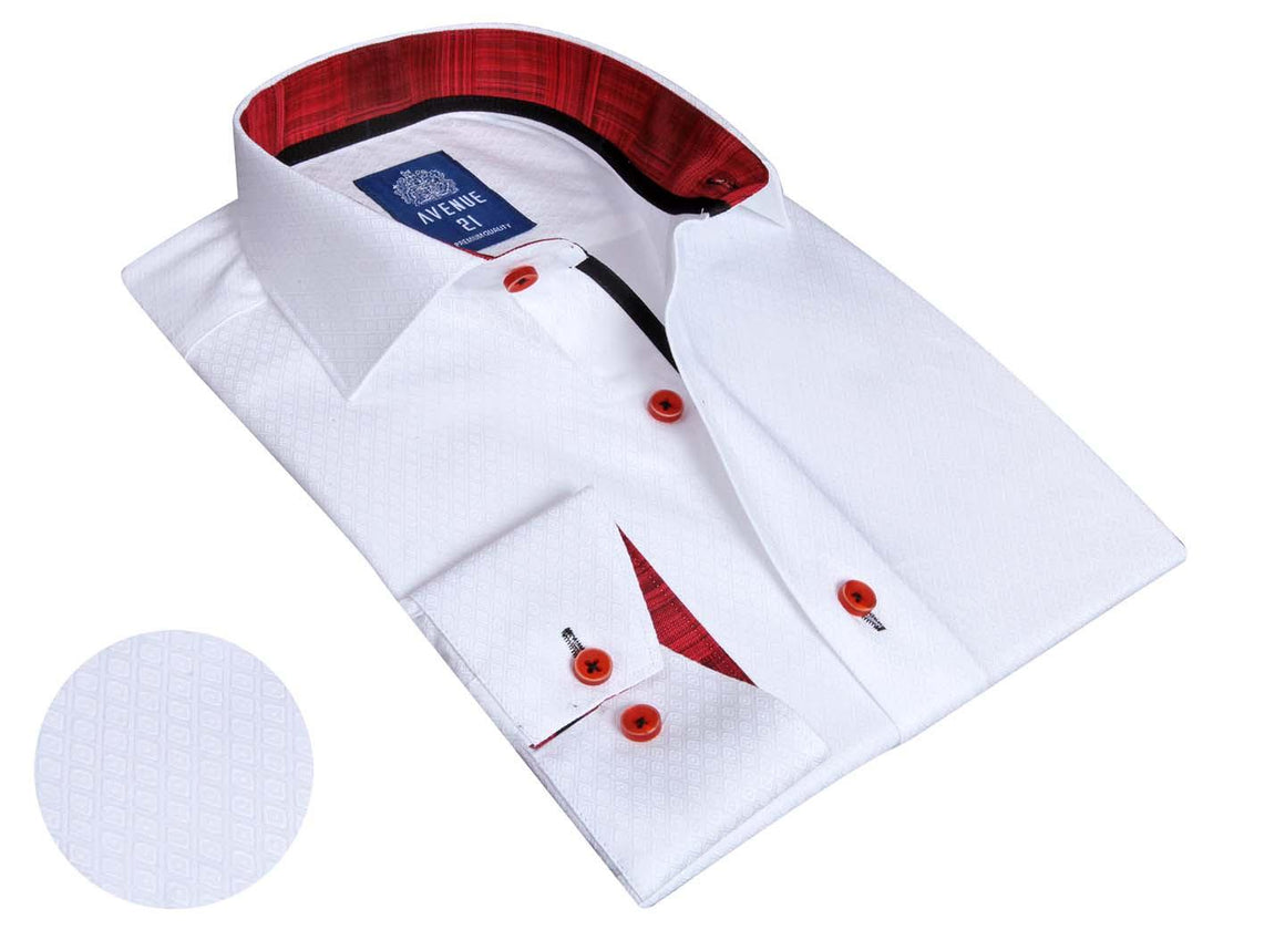 Men's Formal Fitted Shirt Button Down European Made | F61