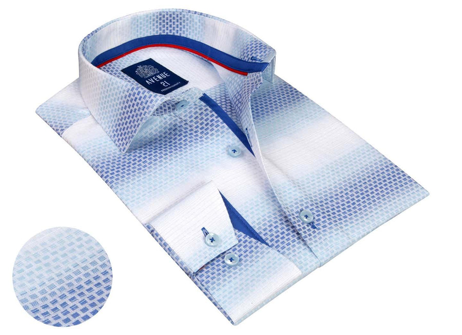 Men's Formal Fitted Shirt Button Down European Made | F65