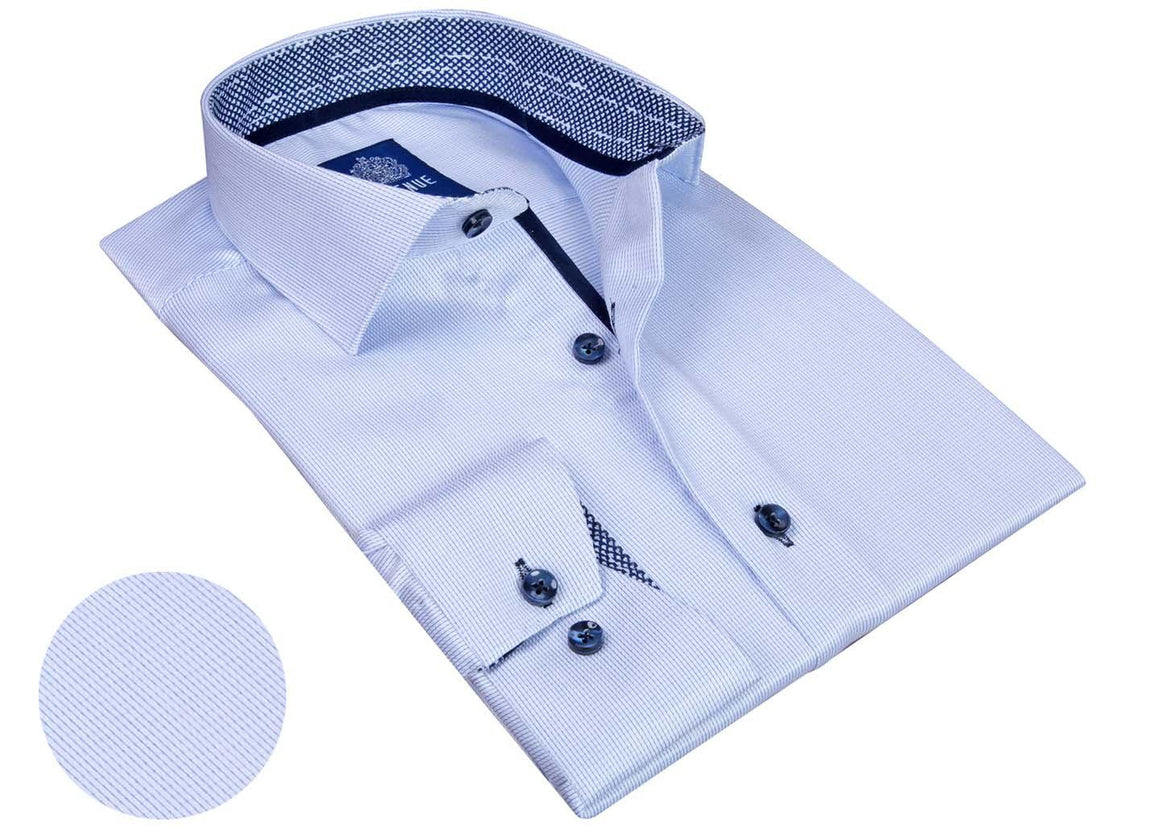 Men's Formal Tapered Shirt Button Down European Made | F71