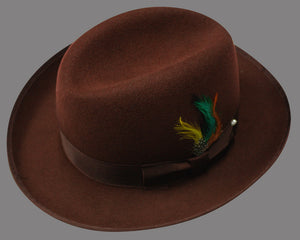 100% Wool God Father Hat - Copper