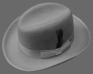 100% Wool God Father Hat - Silver