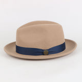 Bowery Fine Australian Wool Fedora Hat – Camel with Blue Band | WH-102