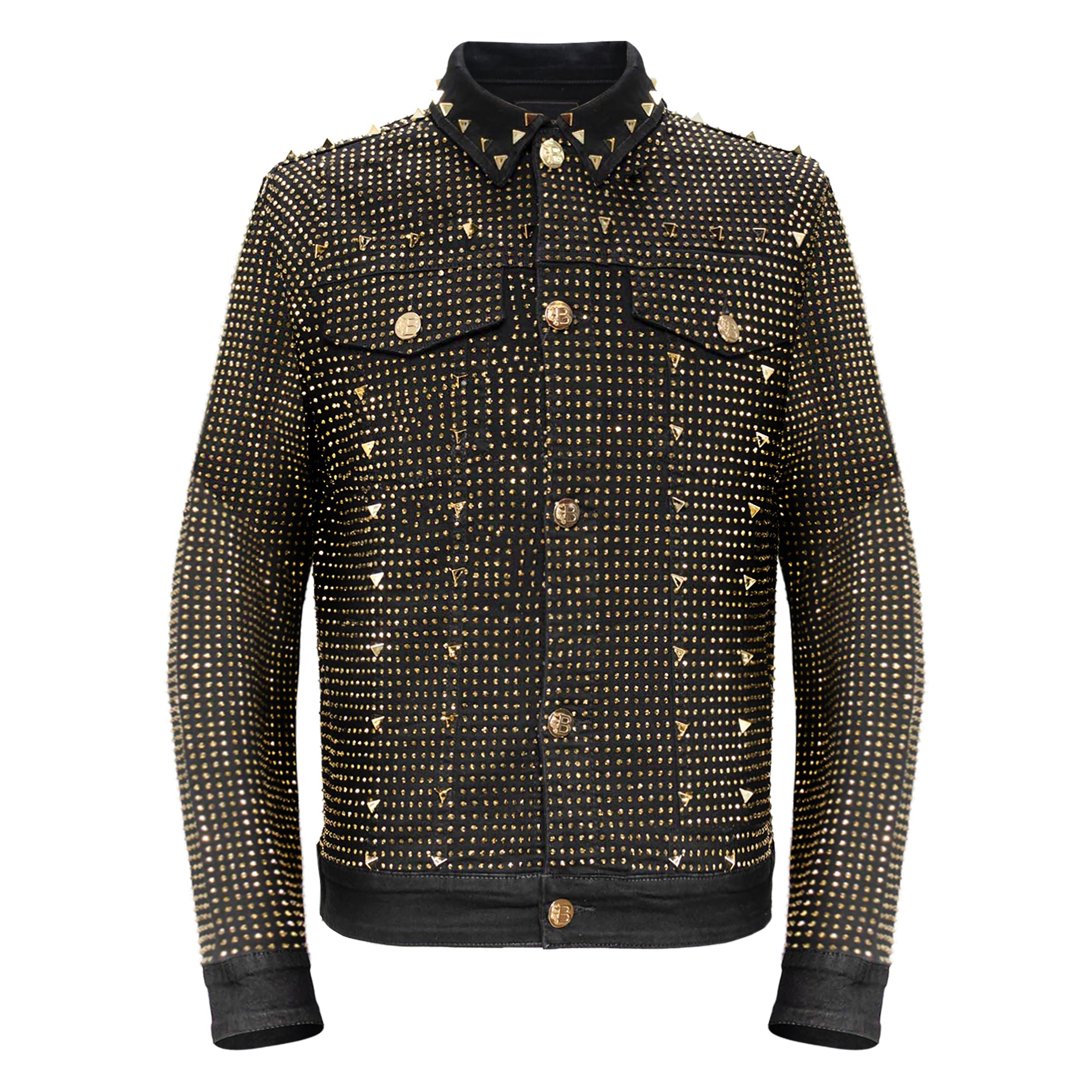 Pure Style BLACK/GOLD Men's Denim Jacket