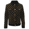 Dazzle Check Denim Jacket BLACK/GOLD
