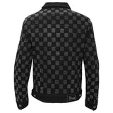 Dazzle Check Denim Jacket BLACK/SILVER