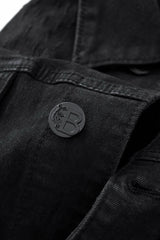 Regalia Medallion Print Denim Jkt BLACK
