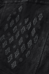 Regalia Medallion Print Denim Jkt BLACK