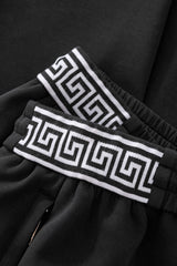 Barocco Imperial Trim Men's Lounge Set - Black