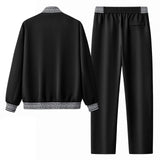 Barocco Imperial Trim Men's Lounge Set - Black