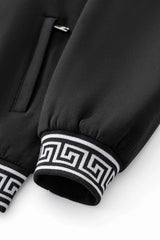 Barocco Imperial Trim Men's Lounge Set - Black