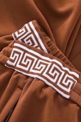 Barocco Imperial Trim Men's Lounge Set - Brown
