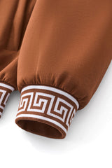 Barocco Imperial Trim Men's Lounge Set - Brown