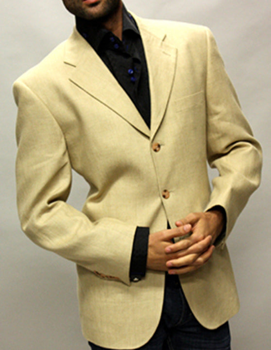 Linen Sports Coat - Single Jacket 3 Button Tan Must Have Jacket| JY-04| Tan