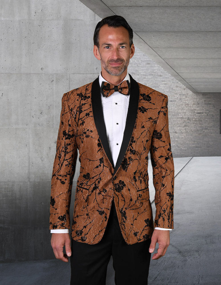 Single Jacket With Matching Bow Tie| LJ-101| Copper