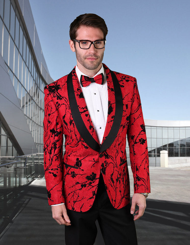 Single Jacket With Matching Bow Tie| LJ-101| Red