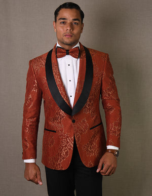 Single Jacket With Matching Bow Tie| LJ-104| Copper