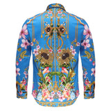 Barocco Petals of Gold Men's Shirt - Royal