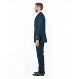Mid. Navy Solid 2-PC Slim Fit Performance Stretch Suits