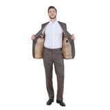 Cocoa Men's 2pc Sharkskin Suit Slim-Fit