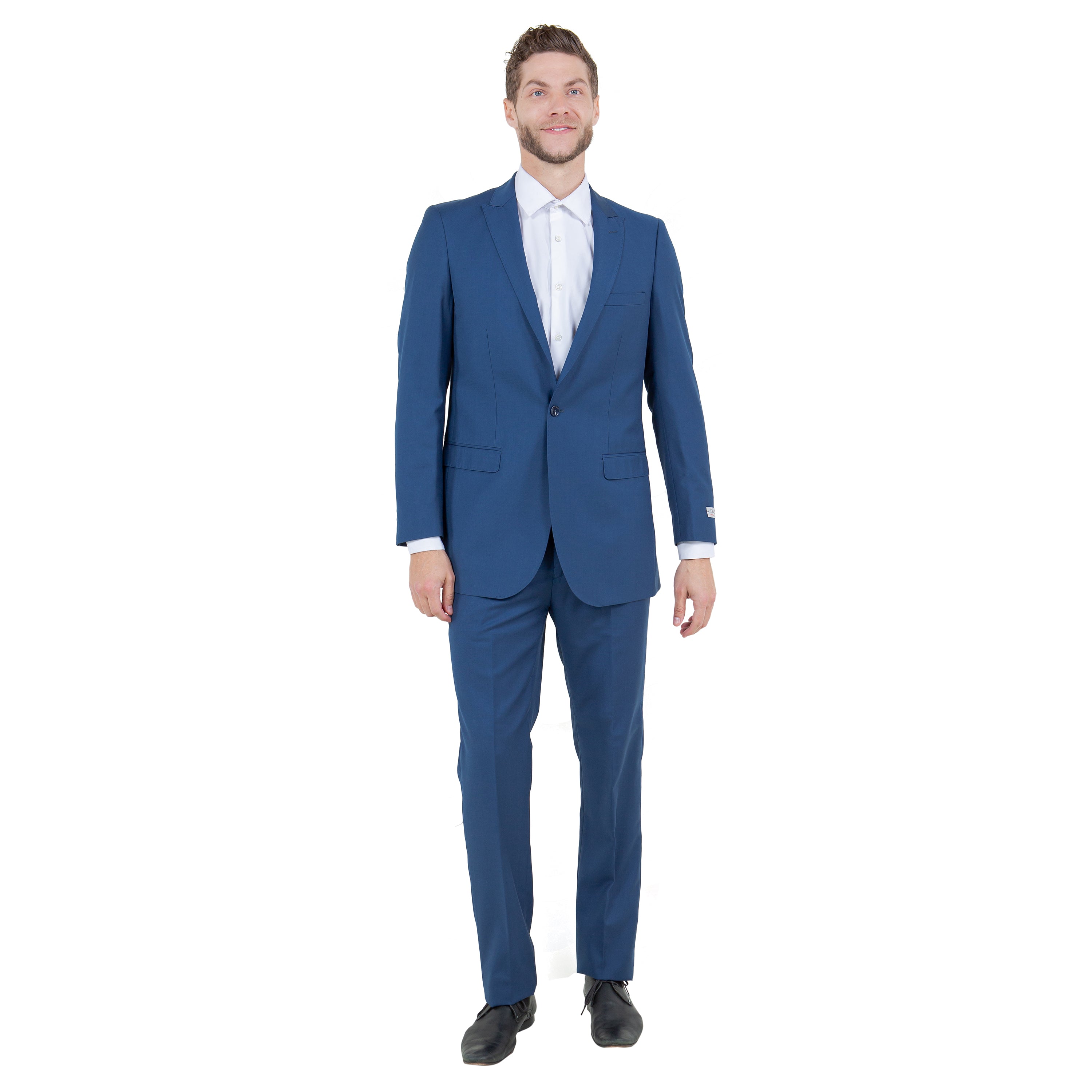 Tazzio Mens-suit 2-PC Peak Lapel Slim Fit