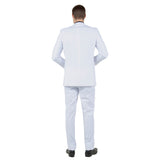 White Solid 2-PC Slim Fit Performance Stretch Suits