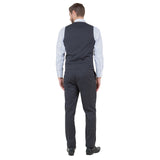 Dark Grey Men's Ultra Slim-Fit 3pc Suit w/ Expandable Waistband