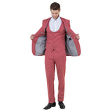 Coral Men's Ultra Slim-Fit 3pc Suit w/ Expandable Waistband