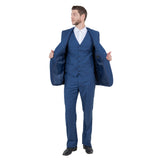 Men's Modern-Fit 3-Piece Suit Set w/ Jacket, Vest and Pants