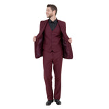 Men's Modern-Fit 3-Piece Suit Set w/ Jacket, Vest and Pants
