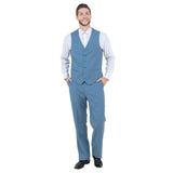 Men's Modern-Fit 3-Piece Suit Set w/ Jacket, Vest and Pants