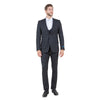 Men's Skinny-Fit Glen Plaid 3pc Suit Set w/ U-Neck Vest