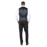 Men's Hybrid-Fit 3-Piece Suit w/ Satin Shawl Lapel