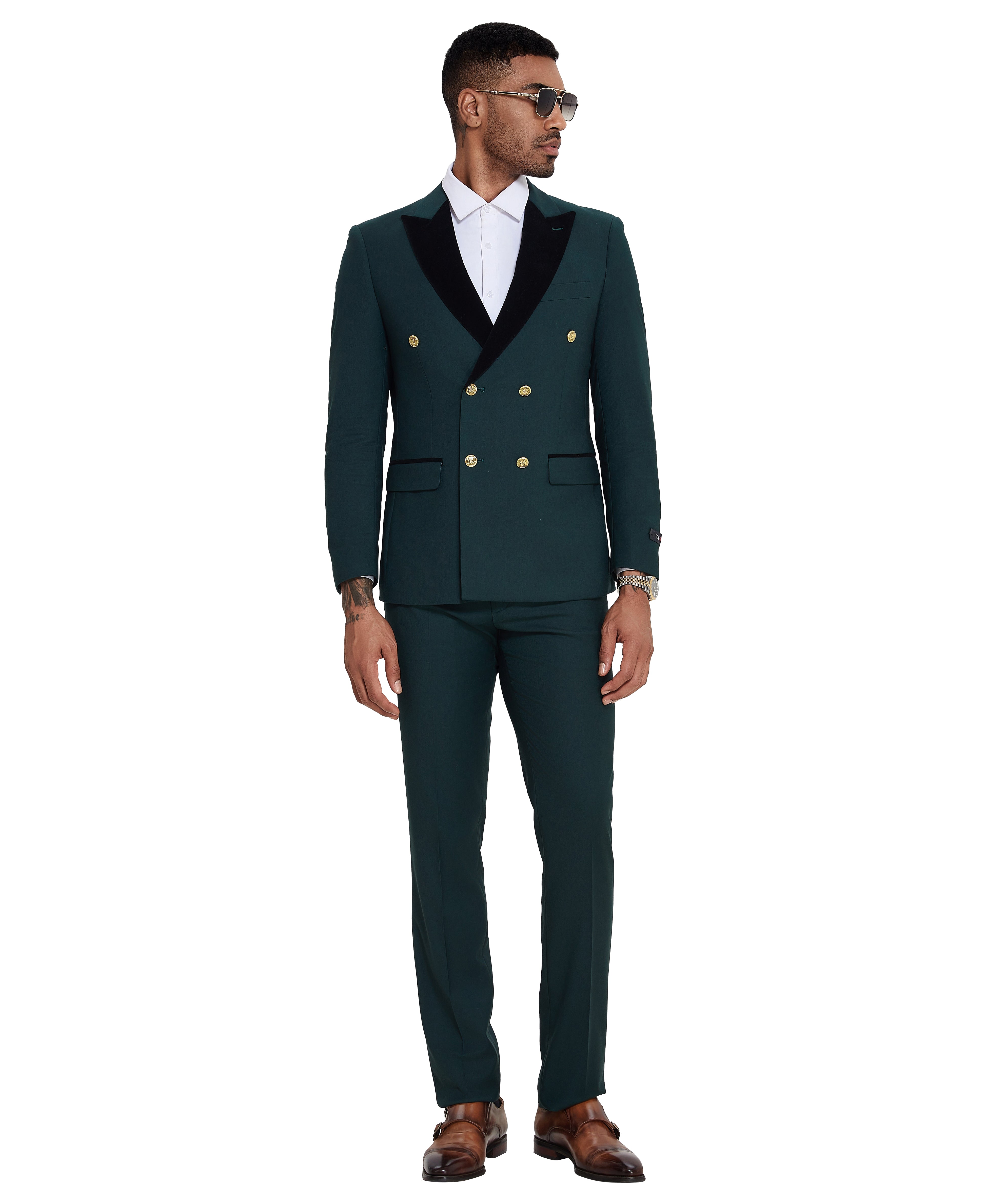 2 PC Double Breasted Pin-Stripe Suit – Franky Fashion