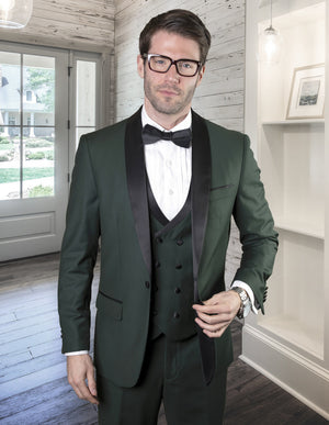 3pc Tailored Fit Tuxedo Suit. Super 150\'s Italian Fabric| MGM| Hunter