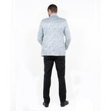 Mens Slim-Fit Solid Paisley Blazer Only w/ Shawl Collar