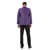 Mens Slim-Fit Solid Paisley Blazer Only w/ Shawl Collar