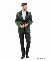 Men's Modern Fit Sport Coat w/ Satin Peak Lapel