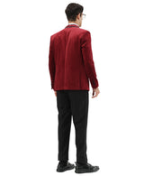 Men's Hybrid Fit Velvet Sport Coat w/ Satin Peak Lapel