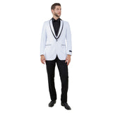 Men's 3pc Tuxedo w/ Satin Shawl Collar & Expandable Clip Pants