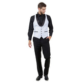Men's 3pc Tuxedo w/ Satin Shawl Collar & Expandable Clip Pants