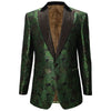 Midnight Bloom Jacquard Blazer GREEN GOLD